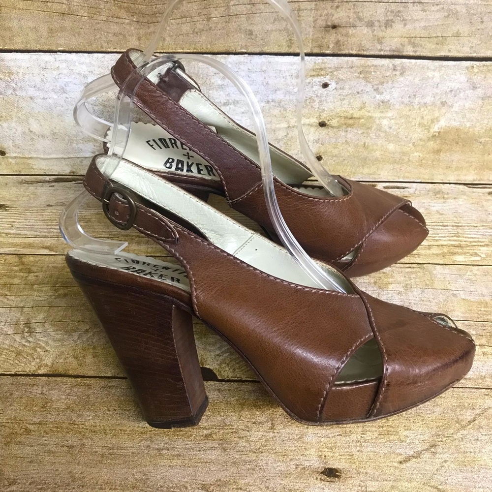 Fiorentini + Baker Italian Leather Slingback Heels